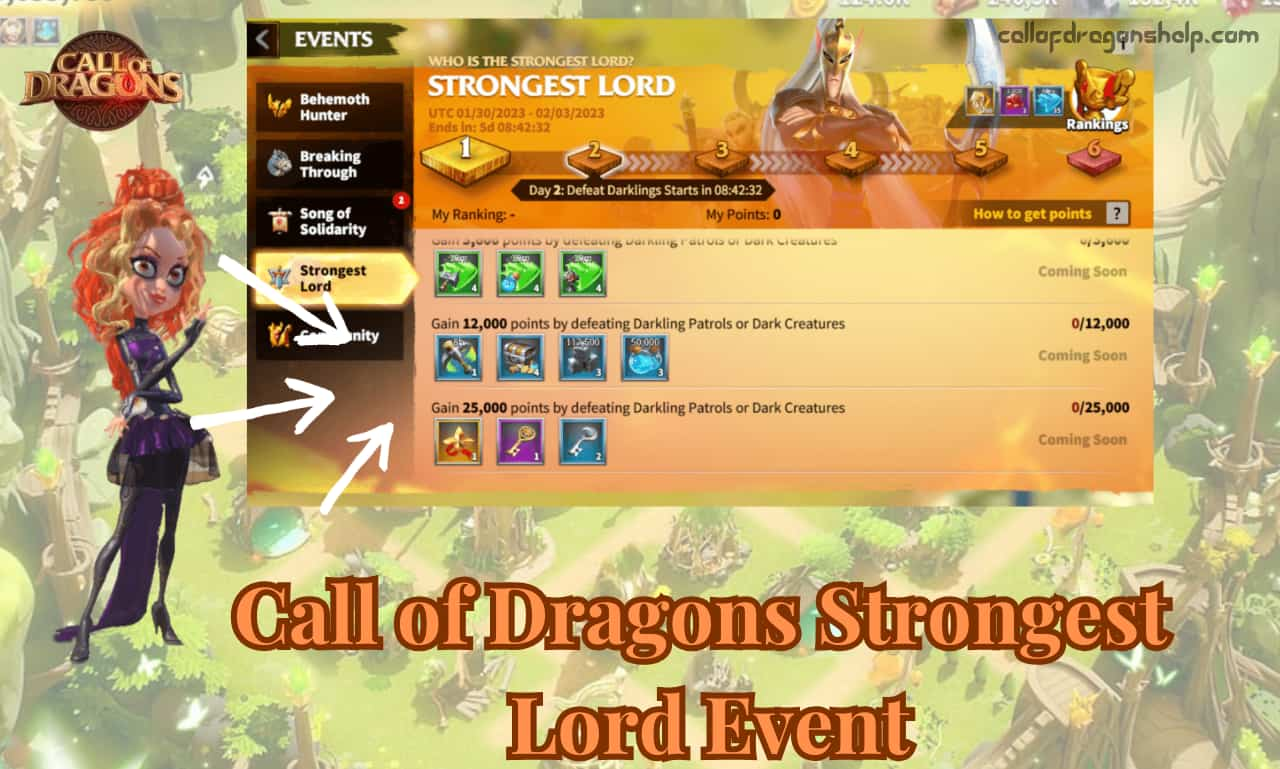 Call of Dragons Strongest Lord Event